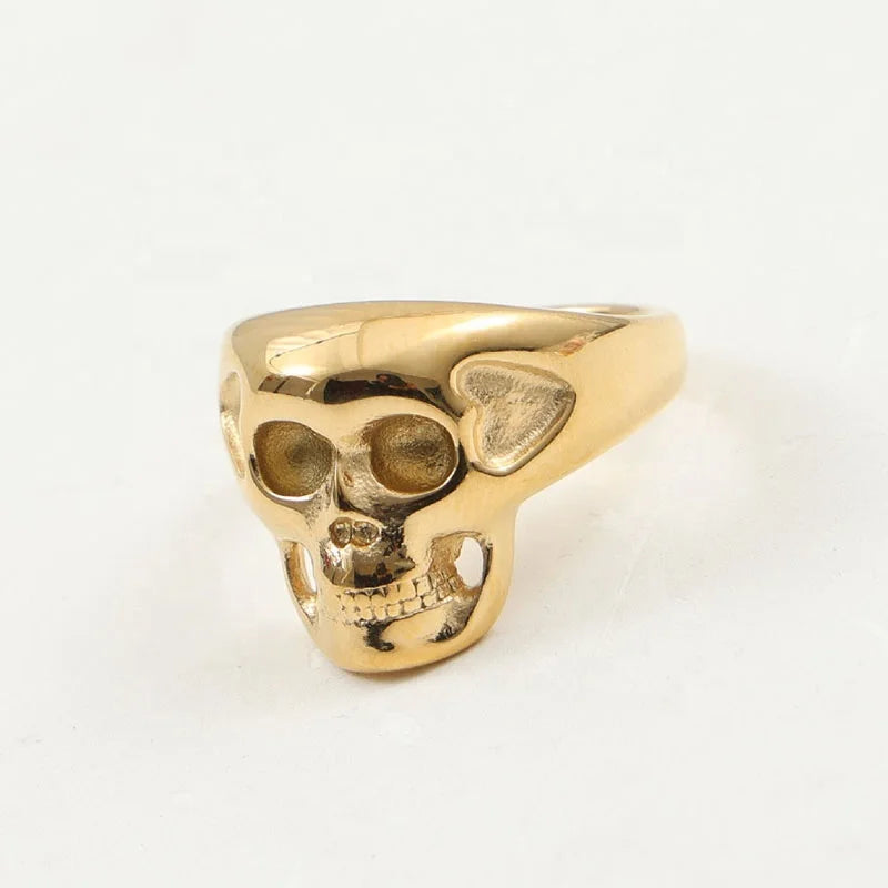 Punk Style Personalized Design 18K Gold Plated Stainless Steel Geometric Ring for Unisex