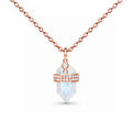 Low MOQ Christian Classic 925 Sterling Silver Zircon Bullet Natural Stone Charm Necklaces Party Wholesale
