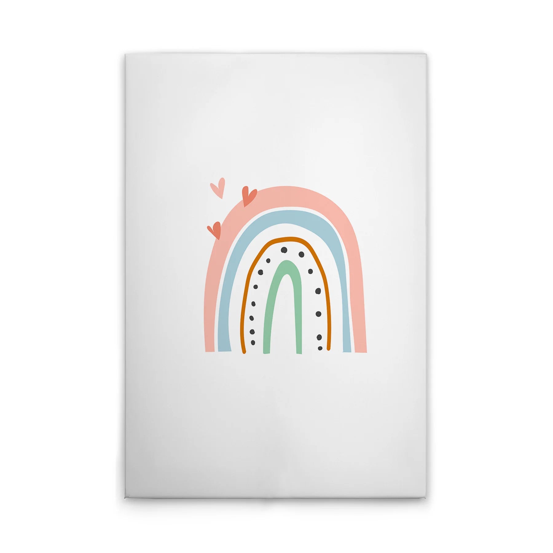 Made In Germany - Home Decor Canvas Picture Children'S Room Rainbow - Wall Mural In White And Colourful - Stretcher Frame Art