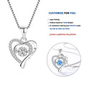 D655 925 Sterling Silver Pendant Necklace Rhodium Plating Heart Design Women's Jewelry for Weddings Mothers Day Anniversaries MegaBDM