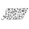 Wrought Iron Components Forged Elements 800x1500mm Forged Rosette  for Gate  Fence Railing Handrail Balustrade
