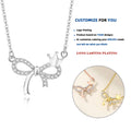 FDXZ-078  Summer Luxury 925 Sterling Silver Girl Heart Bowknot Crown Pendant Necklace Designer Fine Jewelry for Women Girl