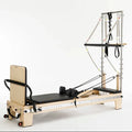 Con Torre Alta Calidad Half Trapeze Wood Pilates Reformer Microfiber Clinical Reformer Pilates with Tower