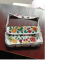Custom Made Vintage Pearl Zipper Waterproof Beaded Embroidered Handmade Lady Purses Bags Fruit Pattern Genuine Leather Spring