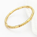 Minimalist 18K Gold Plated Bamboo Bracelet Hypoallergenic Fine Stainless Steel Bangles Clasp Design Fashion Jewelry Bracelets