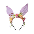 Pafu Easter Cosplay Accessories Flower Crown Rabbit Ear Hairband Long Ear Bunny Headpiece  Easter Rabbit Ear Headpiece