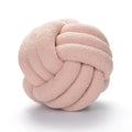 Handmade Knot Soft Round Throw Pillow Ball Bedroom Decor Waist Cushion Pillow for Couch Car Office White Pink Red