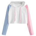 Wholesale 355GSM Crop Hoodie Women Fleece Zip-Up Hooded Retro Acid Wash Streetwear Cotton Polyester Blend Women Fashion Hoodie