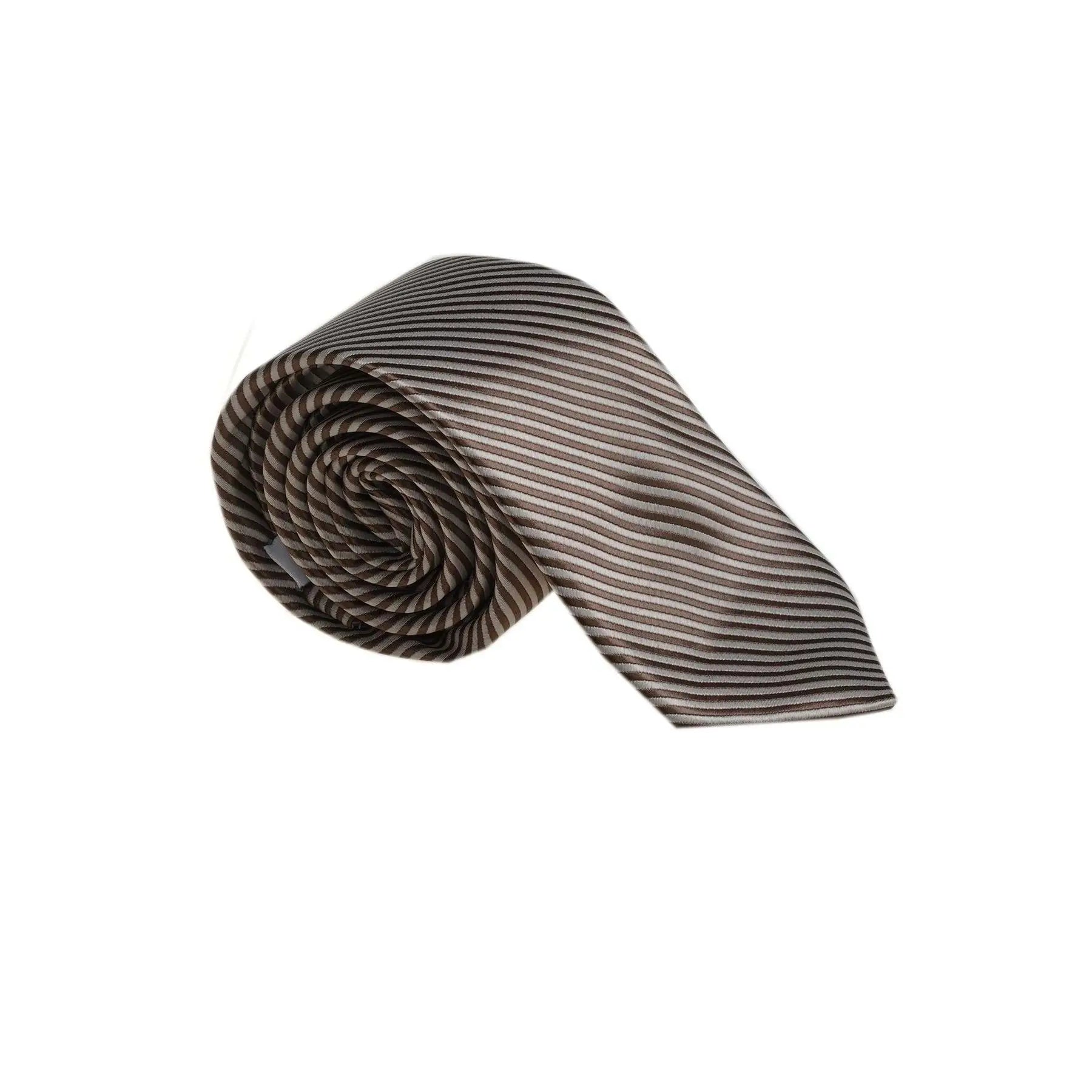 Brown Striped Tie Elegant Accessories for Men