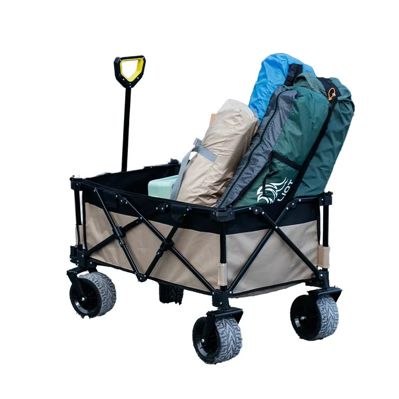 YOLO Large Capacity Garden Trolley Beach Collapsible Folding Wagon Cart  for Kids