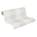 Made in Germany Modern Wallpaper Rolls Stripes Cream Beige Non Woven Vinyl Living Room & Kitchen 1005 X 053 m