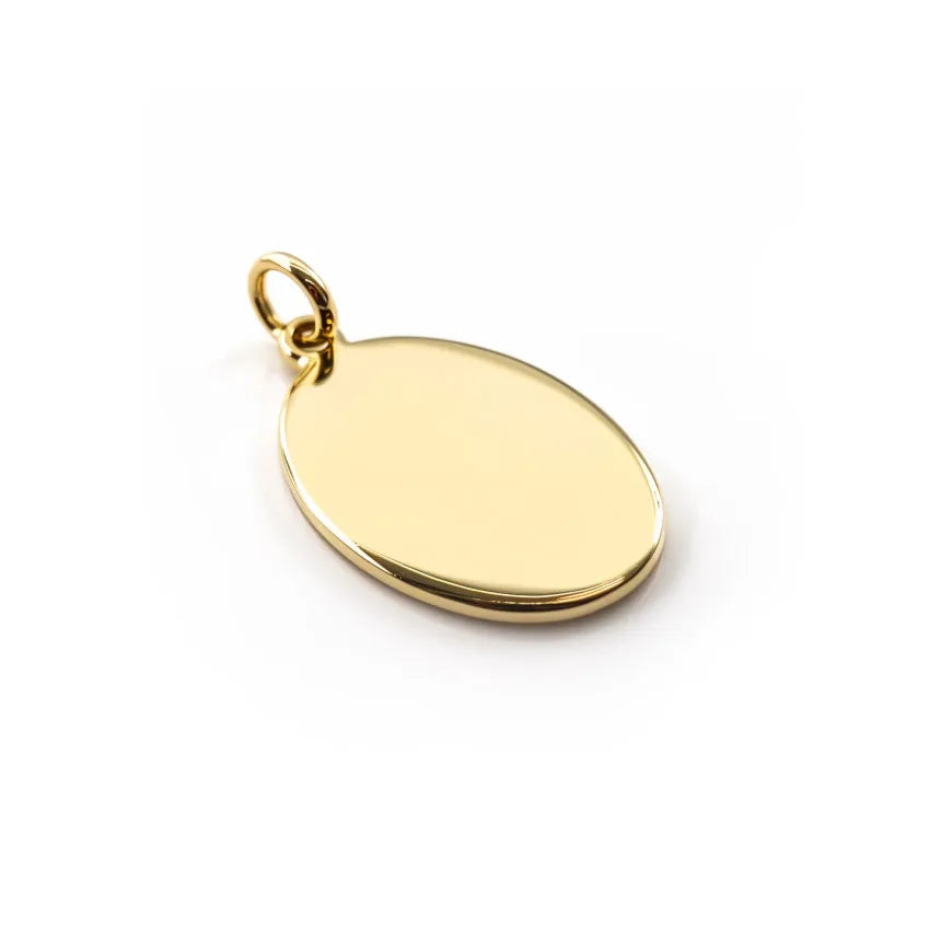 Custom Engraved logo Small Blank Gold Plated Jewelry Tag