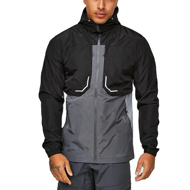 Lightweight Mountain Rain Waterproof Windbreaker Softshell Hood Plus Size Zipper Polyamide Men Hiking Jacket