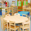 Montessori Preschool Table and Chair Set Daycare Furniture Kindergarten Classroom Wooden Seating for Learning and Activities