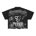 OEM 200g Acid Wash Custom DTG Streetwear Heavyweight Oversized Men's T-Shirts Loose Fit Distressed Bottom Silk 100% Cotton