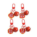 New Year Red Elements Word Card Blessing Keychain Hanging Ornament Festive Holiday Gift Bag Hanging Decoration Wholesale