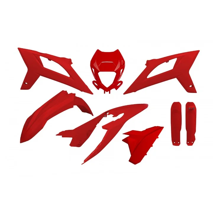 2020-2022 Beta RR 350 Kit Full Plastic Soccer Wear with Headlight Holder Red 063