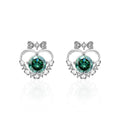 XEA017 925 Sterling Silver 0.5Ct 5mm Moissanite Buckle Earrings for Women Fashion Exquisite Fine Jewelry Accessories Party Gift