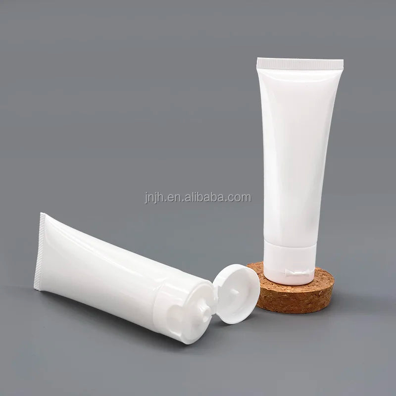 Stocks Low MOQ Custom Soft 100ml 120ml 150ml 200ml Round Flip Lid Cosmetic Cream Tube Squeeze Plastic Tubes 100ml
