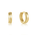 CANNER Hot Sale18k Gold Color Simple Daily Special Jewelry 925 Sterling Silver Chunky Thick Huggie Hoop Earrings