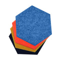 100% PET Professional Factory Decorative Panels Sound Absorbing Hexagon Acoustic Decoration Panel with Self Adhesive Backing