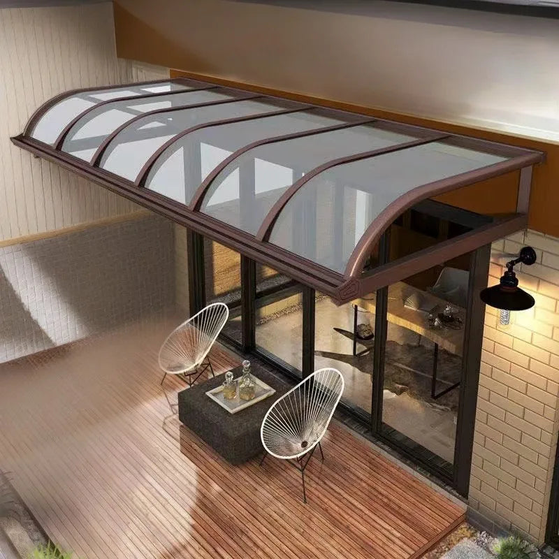 Waterproof Outdoor Canopy Aluminum Frame Polycarbonate Roof Ideal for Balcony Awning Patio Covering