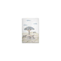Made In Germany - Home Decor Canvas Picture Safari Zebras - Wall Mural In Beige And Blue - Canvas Picture On Stretcher Frame