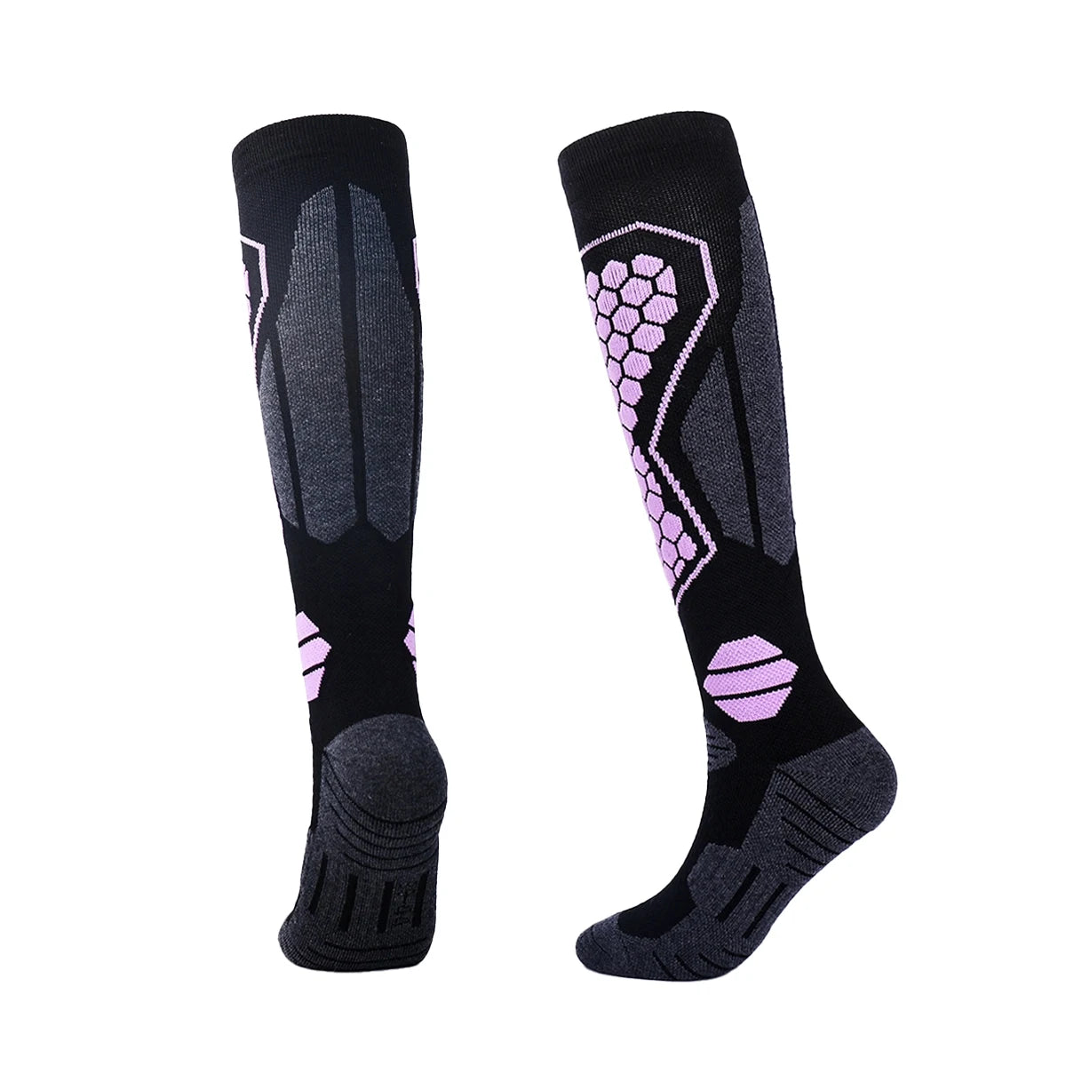 Men's Women's Children's Knee-High Athletic Support Stockings Compression Breathable Sport Socks Printed Knitted Custom Colors