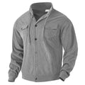 2026 High-Quality Spring Autumn Corduroy Work Jacket with Multiple Pocket and Collar and Button Closure Multi-Pocket Work Jacket MegaBDM