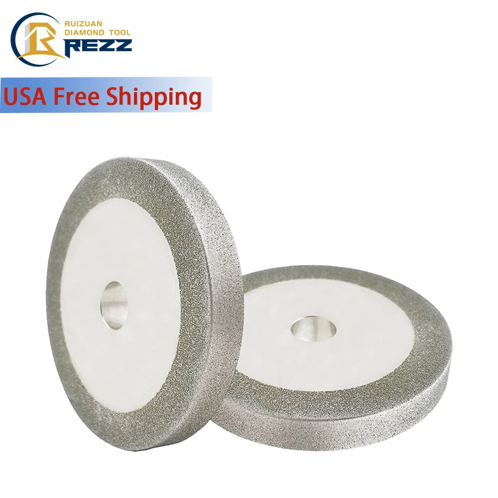 150 Grit 3 Inch Flat Electroplated Diamond Grinding Wheel for Grinding Tungsten Carbide Glass Ceramic Gem