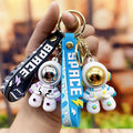 Cute Astronaut Keychain Personality Astronaut Doll Silicone Key Chain Women Couple Bag Car Keyring Pendant