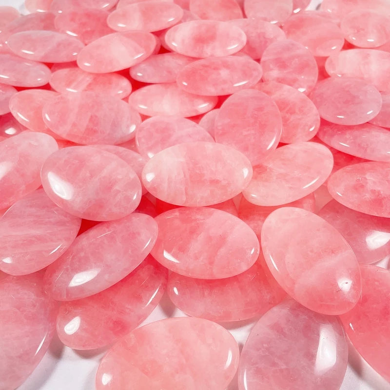 Hongzhuo Wholesale Rose Quartz Crystal Palm Stones Natural Healing Crafts