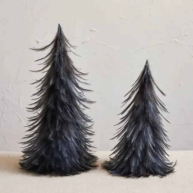 DIY Dark Green Feather Christmas Trees for Outdoor Interior Home Office Room Winter Holiday Party Decor Item Ornament Supply