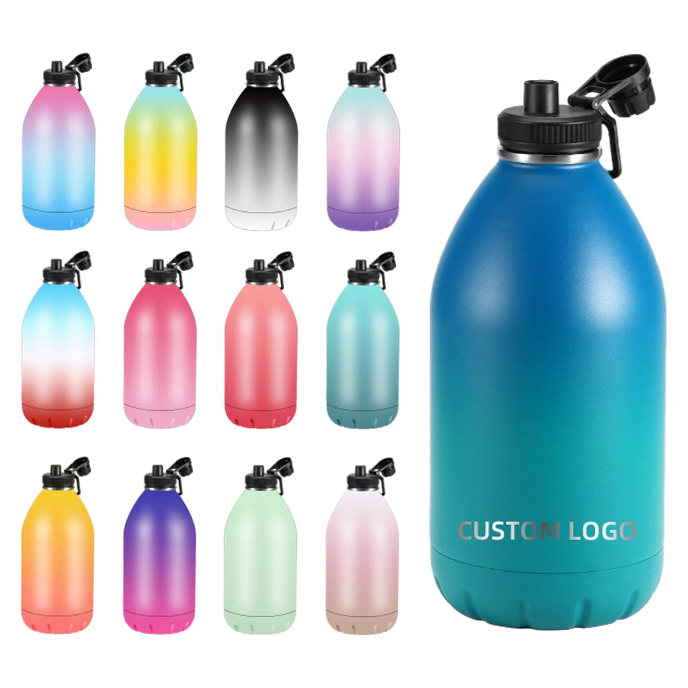 YATAI 304 Stainless Steel Double Wall Tumbler Flask Cup Insulated 1 Gallon Water Bottle with Customizable Lid Tumblers
