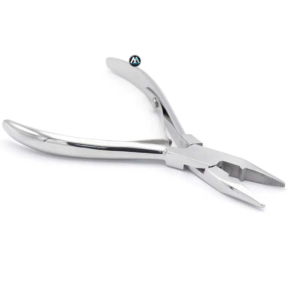 MAQNSCO Hair Extension Pliers Micro Link/Bead Closer Tool Kit Beading Set (Silver) Strong Hold Commercial Use