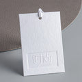 Custom Recyclable Pearl Paper Hang Tags Private Brand Logo String Attachment Clothing Price Tags Clothes Packaging Hang Tag