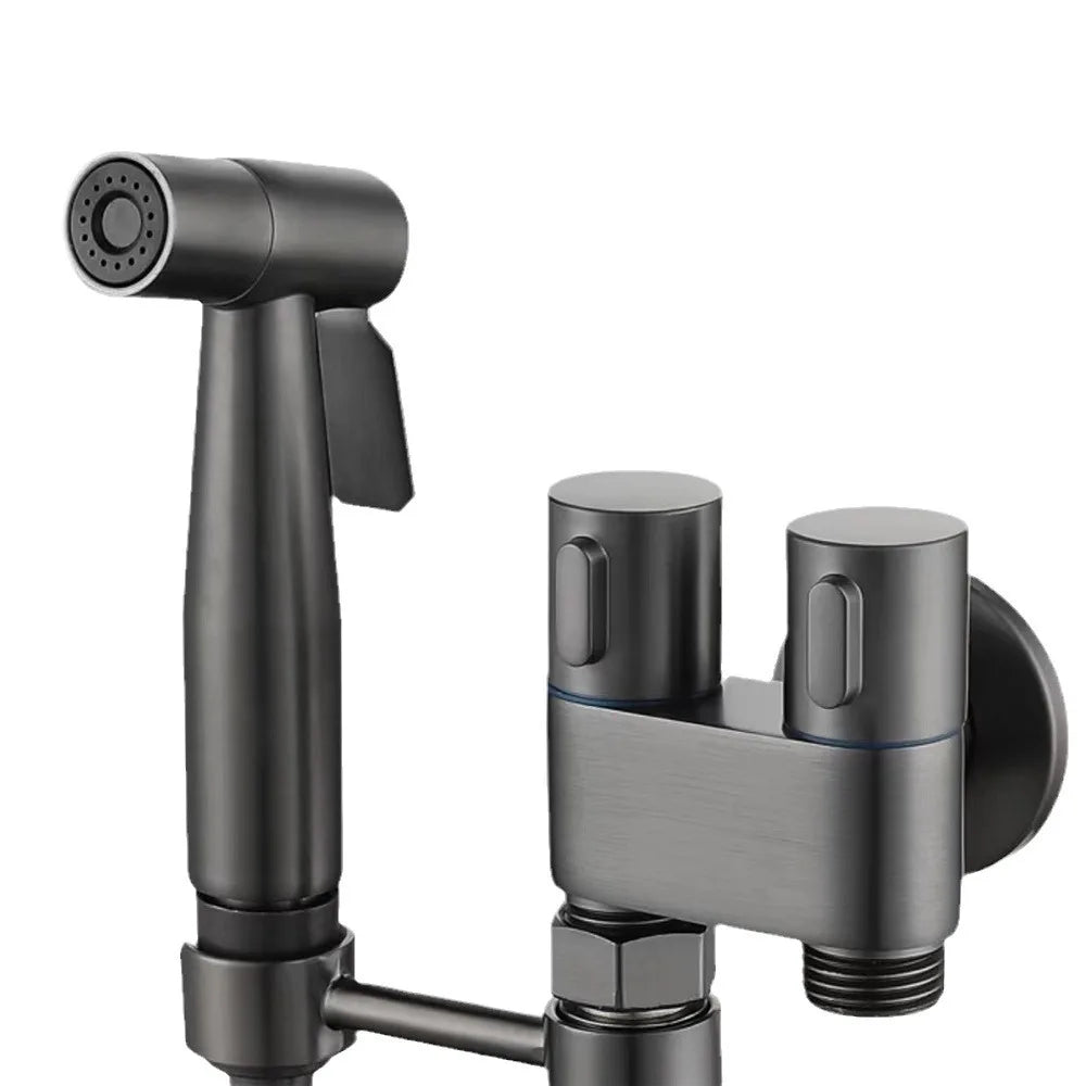 KEGAO 2025 Modern Stainless Steel Bidet Sprayer Gun Portable Grey Water Flow Control Toilet Shattaf Diaper Bathroom Eco-Friendly