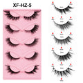 Synthetic Material Eyelashes 5pairs Wholesale Custom Package Lashes Natural Look Full Strip Eyelashes Private Label Eyelashes