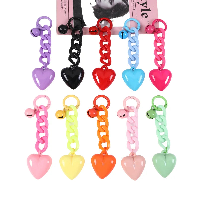 Wholesale Acrylic Heart Pendant Keychain Small Red Book Car Keychain Internet Celebrity Ins Style Keychain.
