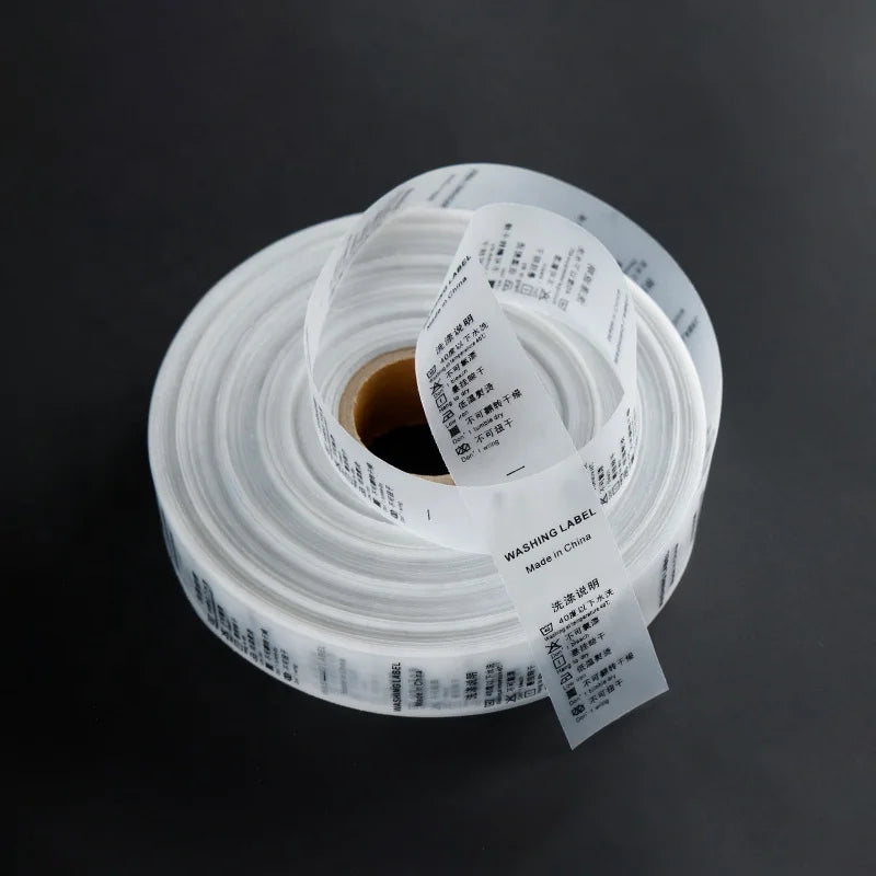 Size Custom Transparent Soft Clothing Care Custom Logo Screen Printing Tpu Washing Labels for Clothes