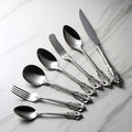 Luxury High-End Stainless Steel Cutlery Set Modern Design Mirror Polish Spoon for Home Party Use or Giveaways