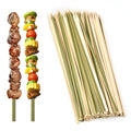 Smooth BBQ Bamboo Skewers Green Flat Stick Bamboo Skewers for BBQ