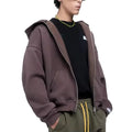 100% Cotton 400gsm Embroidered Breathable Fleece Hoody Sweatshirt Boxy Fit No String Hoodie with Pocket for Men