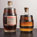 Unique Design Barrel Shape 500ml 700ml Whisky Vodka Glass Bottle Empty Embossed Gin Rum Spirits Liquor Bottle With Cork Cap