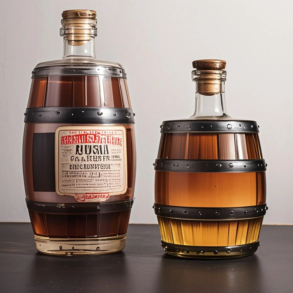 Unique Design Barrel Shape 500ml 700ml Whisky Vodka Glass Bottle Empty Embossed Gin Rum Spirits Liquor Bottle With Cork Cap