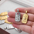 Waterproof Stainless Steel Tarnish Free Jewelry Tarot Pendants Star Moon Rose Sun Design Gold Pendant for Women MegaBDM