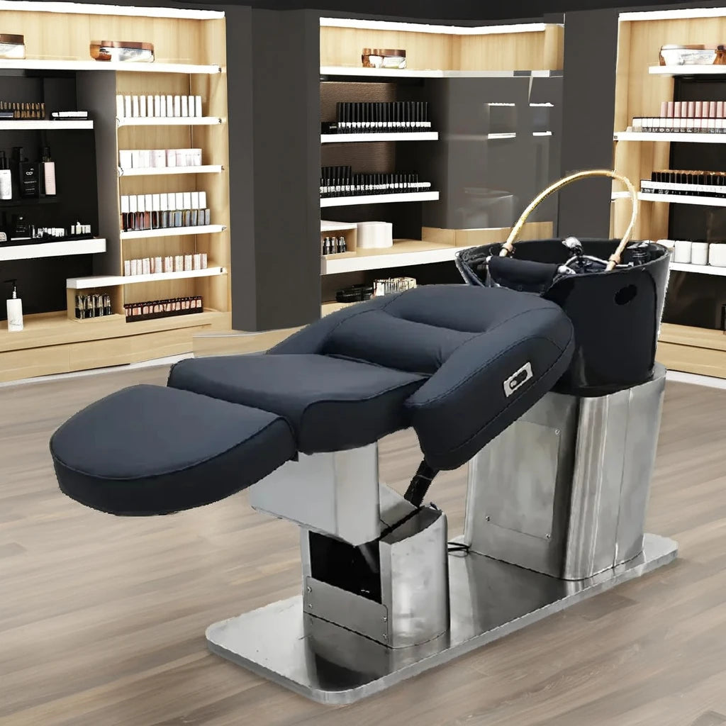 Adjustable Height Metal Shampoo Chair Luxury Salon Shampoo Chair Hair Salon Shampoo Basin Head Spa Chair