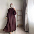 Women Modest Vestidos Saudi Arab Long Robe Button Islam Dresses Ramadan Morocco Dubai Eid Muslim Abayas Kaftan