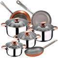 SAN IGNACIO Nona 8-piece stainless steel cookware set with frying pans (18/22/26 cm) SAN IGNACIO Optimum Plus in pressed