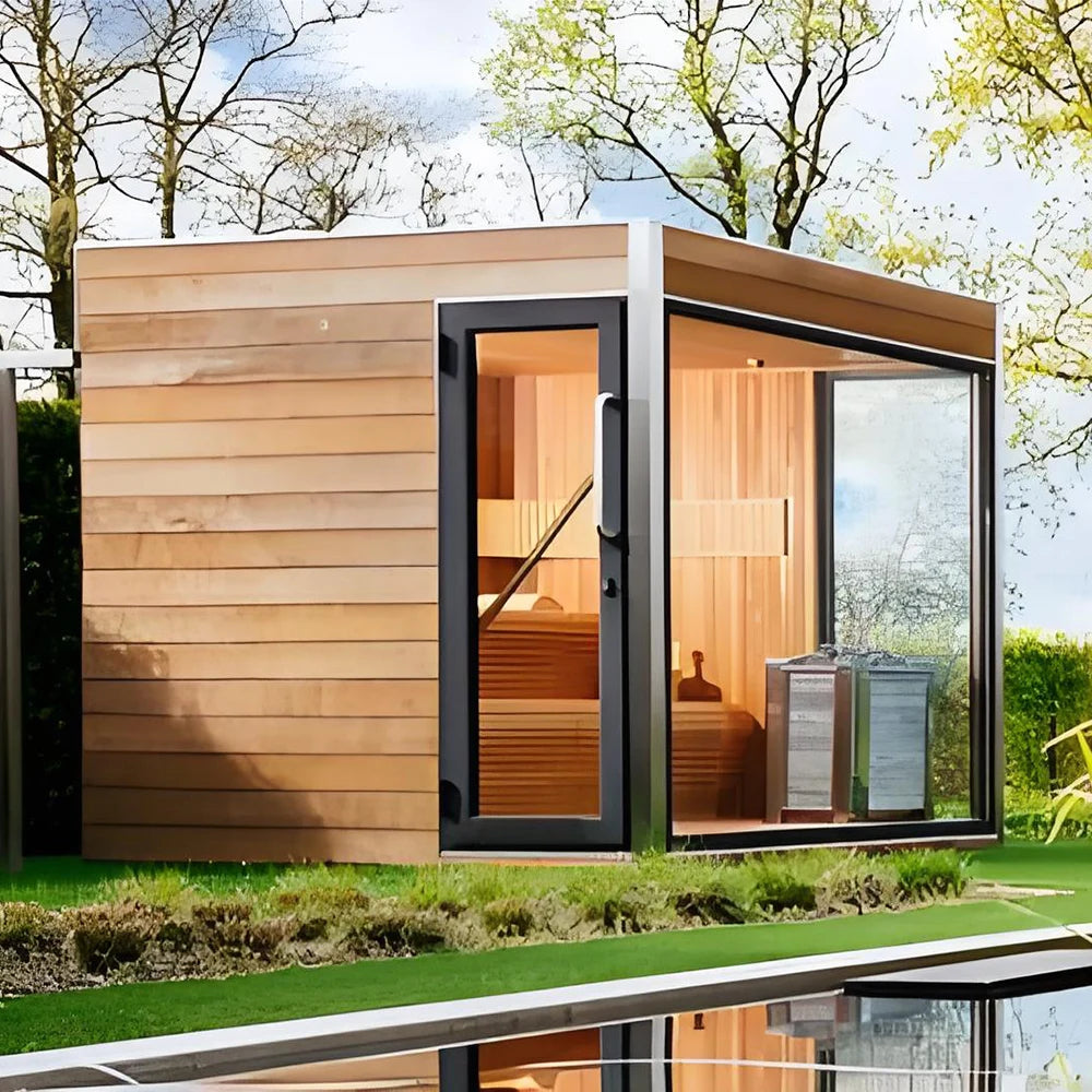 Garden Courtyard Multi-style Customizable Wooden Outdoor Sauna Room Far Infrared Heating Sauna Room